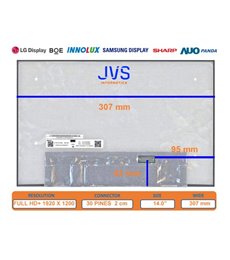 Pantalla  NE140WUM-N62 V8.0 FullHD+ 30 PIN Sin soportes Mate [Nueva]  
Écran  NE140WUM-N62 V8.0 FullHD+ 30 broches Sans supports